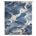 thumbnail image 2 of Vintage Navy Blue Sheer Curtains 72 Inches Long, Marble Abstract Art Light Filering Curtains, Breathable Simi Curtain Privacy Drapes for Living Room Bedroom Lightweight Window Treatment, 2 of 9