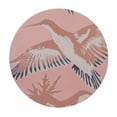 thumbnail image 4 of PIKWEEK Blush Pink Bird Swan Chinoiserie Asian Inspired Waterproof Resistant Fabric Round Tablecloth White, 4 of 8