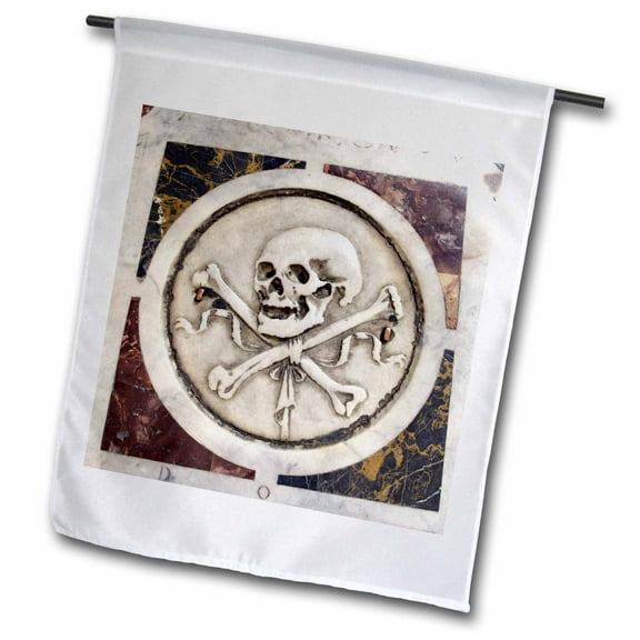 3dRose, Medieval tomb in the Baptistry, Italy - EU16 MME0090 - Michele Molinari, 12 x 18 inch Garden Flag