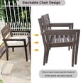 thumbnail image 5 of HighSound 7 Piece Patio Dining Set, Outdoor Acacia Wood Furniture Set, Patio Table and 6 Arm Chairs w/Removeable Fabric Cushion, Gray, 5 of 7