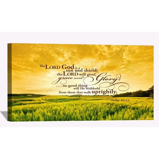 Christ Canvas Art Jesus Framed Painting God Is A Sun And Shield Quotes