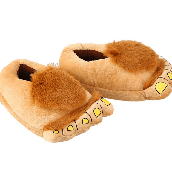Retro Plush Slippers for Home Indoor Warm Slippers