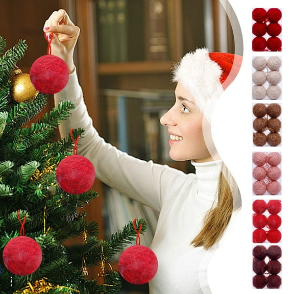 Moocorvic Wine Christmas Ornaments for Tree Decorations, 60mm/2.4'' Crochet Christmas Balls for Wedding Winter Holiday Party Gifts