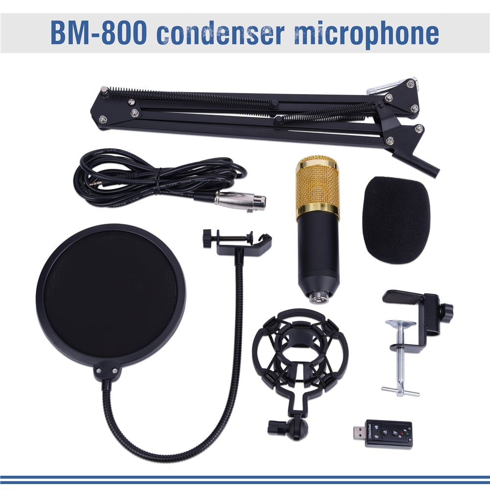 Yosoo BM800 Condenser Microphone,Condenser Microphone Kit,BM800 Studio