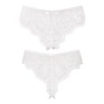 thumbnail image 5 of Curve Muse Women's Pack Of 2 Comfort Sheer Lace Tanga Hipster Boyshorts Panties-Pack C-Cream,Rust-XXL/9, 5 of 6