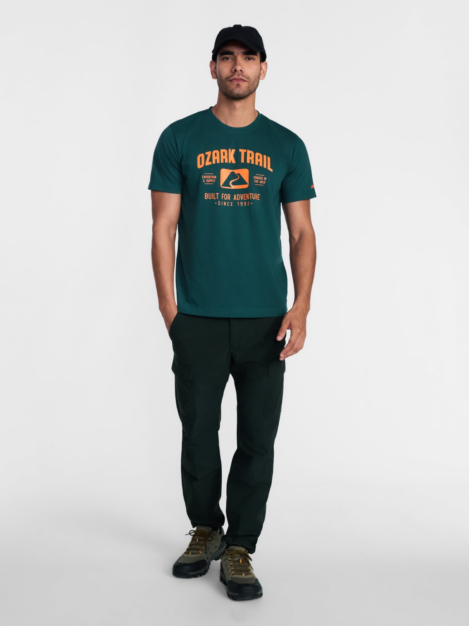Ozark Trail Men's Active Graphic Tee with Short Sleeves, Sizes S-3XL