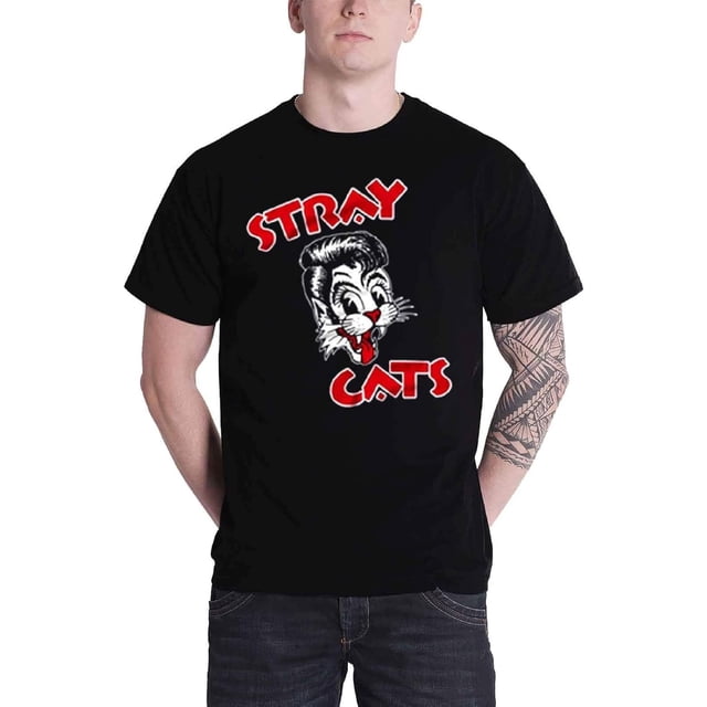 Men's Stray Cats Cat Logo T-Shirt
