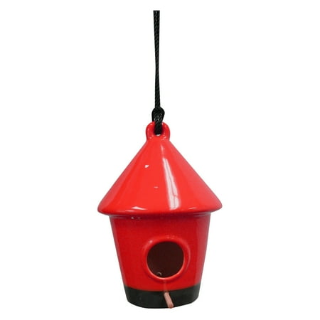 10" Hanging Birdhouse, Red