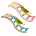 thumbnail image 2 of ZPAQI Bird Ladder Perch Natural Wood Stand Playground for Parakeet Small Parrot, 2 of 9