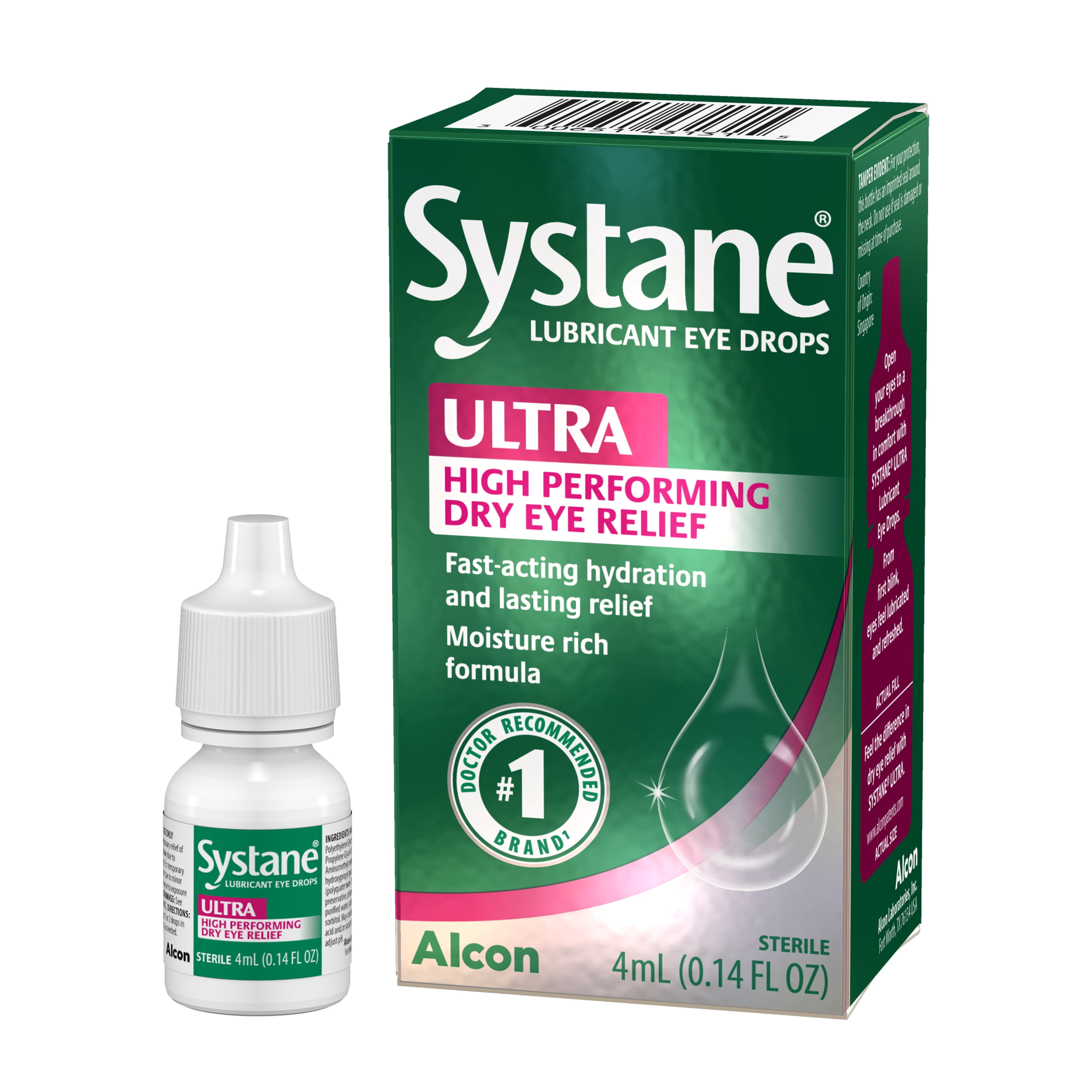SYSTANE ULTRA Dry Eye Care Symptom Relief Eye Drops, 0.14 fl oz