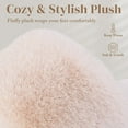 thumbnail image 6 of Parlovable Womens Fuzzy Faux Fur Slippers Cozy Spa Flat Fluffy Indoor House Shoes Slip on Outdoor Home Slipper Beige 9-10, 6 of 8