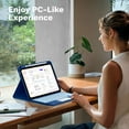 thumbnail image 3 of MoKo Touch Keyboard Case for iPad (A16) 11th Generation 11 inch 2025, iPad 10th Generation 10.9 inch Case with Pencil Holder, 7 Colors Backlit Detachable Bluetooth Keyboard, Navy Blue, 3 of 9