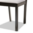 thumbnail image 7 of Baxton Studio Carlin Modern Transitional Grey Fabric Upholstered and Dark Brown Finished Wood 5-Piece Dining Set, 7 of 7