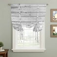 thumbnail image 2 of White Dandelion Tie Up Curtains for Windows, Balloon Window Shades, Spring Flowers Plants Vintage Gray Wood Kitchen Window Treatments Roll Up Curtain for Basement/Nursery 52"x45", 2 of 8