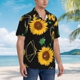 thumbnail image 3 of Kll Men'S Hawaiian Shirt Short Sleeve Button Down Beach Shirts-Sunflowers, 3 of 7