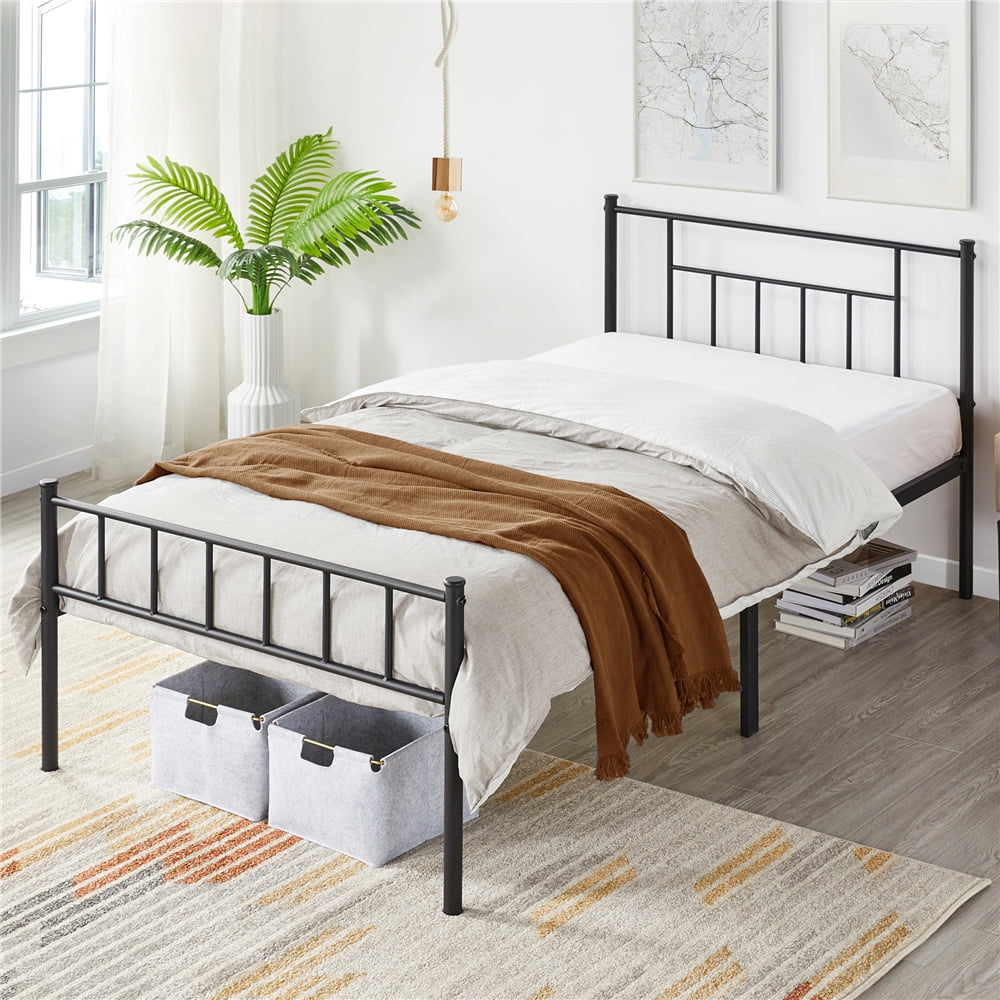 Smilemart Metal Twin Size Bed With, Wrought Iron Twin Bed Frame