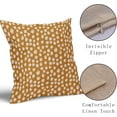 thumbnail image 4 of Mustard Yellow Cream Dots Pillow Covers 18x18 Set of 2 Boho Design Polka Dot Throw Pillows Modern Trendy Print Outdoor Decorative Pillowcase Square Linen Cushion Cases Decor for Sofa Couch Bed, 4 of 5