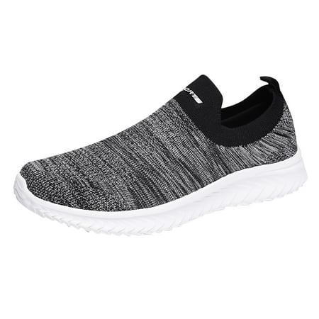 

HGWXX7 Stylish Shoes Fashion Summer Men Sneakers Mesh Fly Woven Breathable Lightweight Comfortable Casual Flat Bottom
