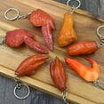 thumbnail image 4 of 6 Pcs Simulation Food Keychain False Braised Pork Keying Pendant Car Key Chain Ornaments for Bag Backpack Decorations, 4 of 20