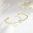 thumbnail image 6 of Turandoss Knot Cuff Bangle Bracelets for Women Trendy 18K Gold Plated Love Knot Bracelets for Women Dainty Thin Wire Open Bangle Bracelet Personalized Cuff Bracelet Christmas Jewelry Gifts, 6 of 8