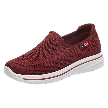

Qufokar Womens Flip Flops With Arch Support Internationalist Women Sneaker Fashion Summer Autumn Women Sports Shoes Flat Lightweight Mesh Solid Color Slip On