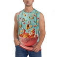 thumbnail image 1 of KLL Débardeur d'Entraînement Imprimé Céréales Colorées Flottant Sans Manches Entraînement Physique Muscle Tee-Moyen, 1 of 7