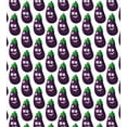 thumbnail image 3 of Farming Duvet Cover Set, Funny Eggplants Smiling Cheerful Faces Organic Food Cook Theme Cartoon, Decorative 3 Piece Bedding Set with 2 Pillow Shams, King Size, Dark Purple and Green, by Ambesonne, 3 of 3