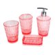 thumbnail image 4 of 4 dispensadores de loción, soporte para cepillos de dientes, estuche organizador, jabonera portátil rosa, 4 of 9