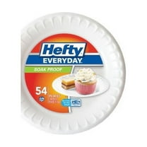Hefty Everyday Soak Proof 7 Inch White Foam Snack Plates