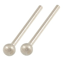 Unique Bargains 2 Pcs 8mm Ball Nose 3mm Shank Diamond Mounted Point Grinding Bits