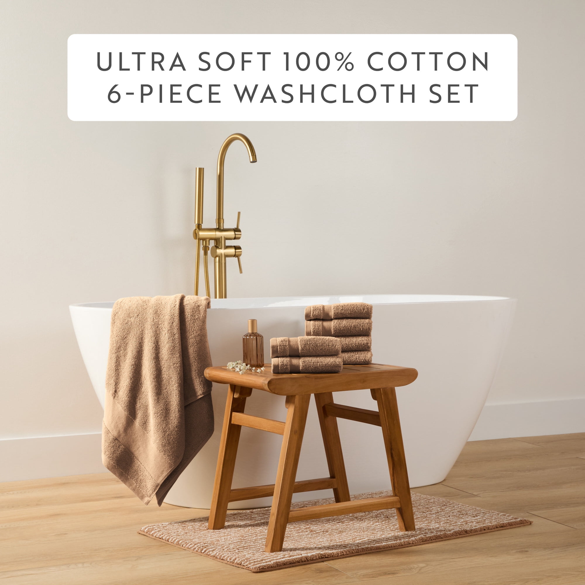 Noble Linens 6 pack Cotton Washcloths