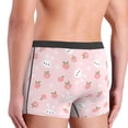 thumbnail image 4 of Men's Boxer Briefs, Cartoon Cute Rabbit Flower Pink Soft Comfy Mens Underwear Boxer Briefs Breathable With Widen Waist, 4 of 7