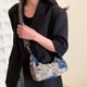 thumbnail image 5 of Bolsa de compras de moda para mujer, para axilas de oso Kawaii para regalo (tela azul Blet) JShteea Para Estrenar, 5 of 8