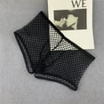 thumbnail image 2 of Bóxers transparentes con agujeros grandes para hombre, ropa interior de malla elástica de cintura baja, bragas sólidas transpirables, pantalones cortos, 2 of 5