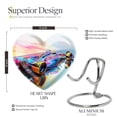 thumbnail image 2 of Prismatic Speed Illusion Car - Urns For Ashes Adult Male Small - Luxurious Large Heart Urn For Cremation - Timeless Adult Human Ashes Container 8 Inch, 2 of 5