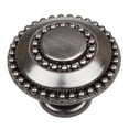 thumbnail image 2 of GlideRite 1-3/8 in. Round Double Ring Beaded Cabinet Knob, Brushed Pewter, Pack of 25, 2 of 5