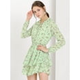 thumbnail image 2 of INSPIRE CHIC Robe en Mousseline à Taille Smockée à Imprimé Floral Vintage pour Femme, 2 of 6