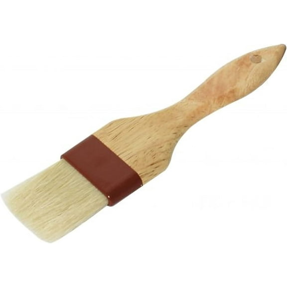 TrueCraftware- 1-1/2” Flat Head Pastry Brush Boar Bristles with Wooden Handle- Basting Pastry Brush Culinary Oil Brush for Barbecue Butter Grill BBQ Sauce...