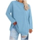 thumbnail image 2 of Uootdi Women's Plus Size Tops Crewneck Long Sleeve Sweatshirt Oversized Casual Loose Fit Basic T Shirts Blouse Gift, 2 of 5