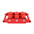 thumbnail image 4 of Heavy Duty Machine Dolly Skate Machinery Roller Mover Cargo Trolley 8 Ton Red, 4 of 7