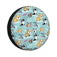 thumbnail image 1 of Fotbe Dogs Funda de Llanta de Repuesto con Estampado, Engrosada, Ajuste Universal para Jeep, Remolque, RV, SUV, Camión-15 inch, 1 of 6