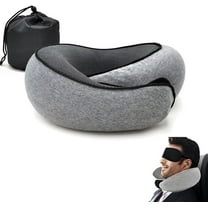 Travel Neck Pillow, Memory Foam Airplane Travel Pillow, 360 Degree Comfort and Breathability, Washable Modal Cover,Stowable U-Shaped Pillow