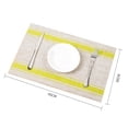 thumbnail image 6 of Pebbuoy Dining Table Placemat Waterproof Heat-Resistant Table Mat Stylish Striped Pattern Placemat for Home Kitchen, 6 of 7