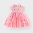 thumbnail image 2 of LUOGENLI Robe Fillette Tout-Petits Manches Courtes Florale Vacances Fête Robe en Maille Fête Dansante Princesse Robes Robe Maxi pour Filles 2-3 Ans, 2 of 6