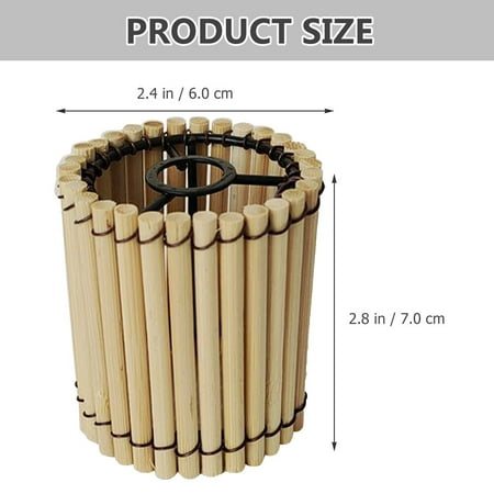 

Small Bamboo Lamp Shade Vintage Lampshade Pendant Light Cover Decorative Light Accessory