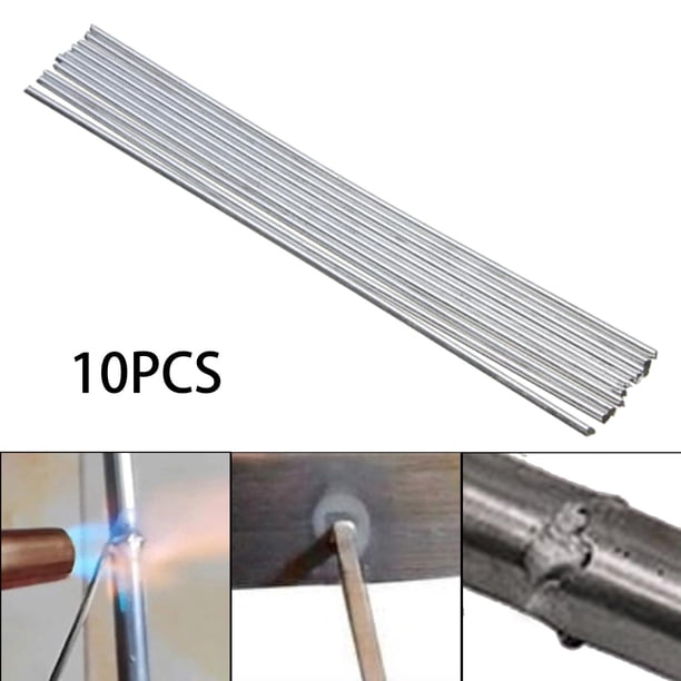 Varillas de soldadura de aluminio para aluminio o aleación de aluminio fáciles de fundir con aluminio con núcleo fundente 20mm x 33cm 10 Uds.
