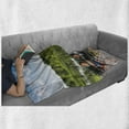 thumbnail image 6 of Hunting Soft Flannel Fleece Blanket, Fishing Tackle on a Pontoon Lake in the Woods Trees and Greenery Freshwater Hobby, Cozy Plush for Indoor and Outdoor Use, 50" x 60", Multicolor, by Ambesonne, 6 of 6