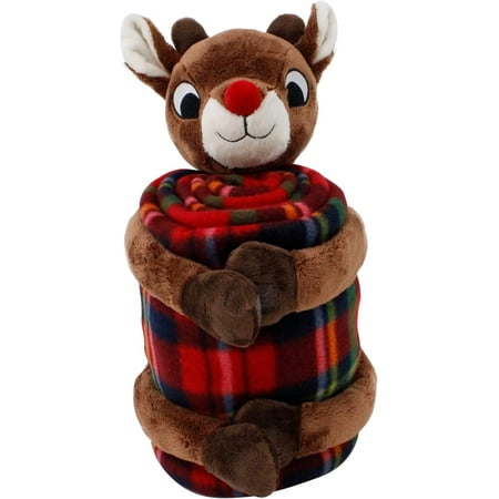 DanDee Brown Rudolph Plush and Large Throw Bundle DanDee Brown Rudolph Plush and Large Throw Bundle