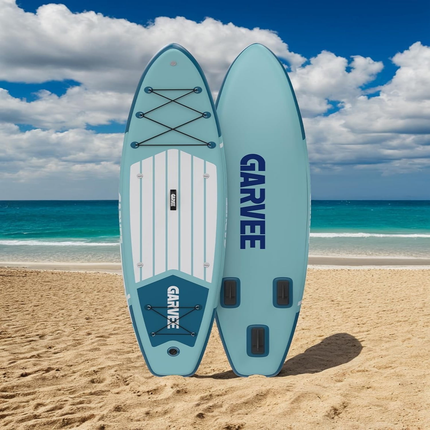 Inflatable Paddle Board, 10.6ft/11ft Inflatable Stand Up Paddle Board with Premium Accessories, Non-Slip EVA Deck, Ultra-Light Carry Bag, Pump, SUP Board for Adult
