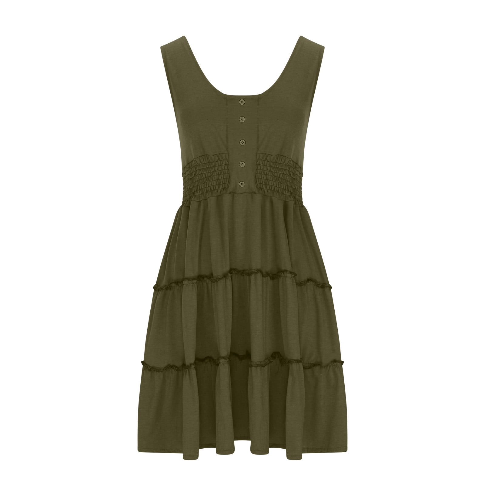Womens Summerwear Westside Western Dress Vigerkar Women's Square Neck  Ruffle Hem Mini Dress Ruched Waist Short